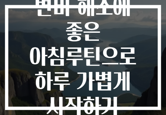 변비 해소에 좋은 아침루틴으로 하루 가볍게 시작하기