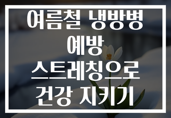 여름철 냉방병 예방 스트레칭으로 건강 지키기