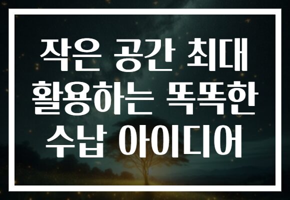 작은 공간 최대 활용하는 똑똑한 수납 아이디어