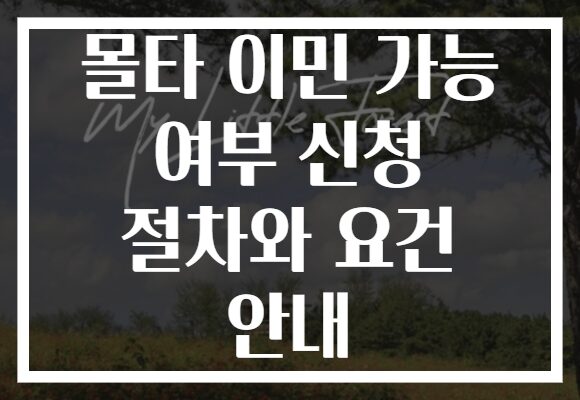 몰타 이민 가능 여부 신청 절차와 요건 안내
