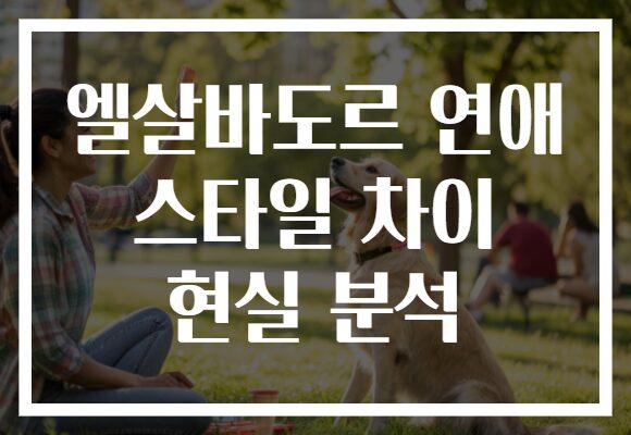 엘살바도르 연애 스타일 차이 현실 분석