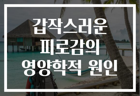 갑작스러운 피로감의 영양학적 원인