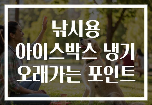 낚시용 아이스박스 냉기 오래가는 포인트