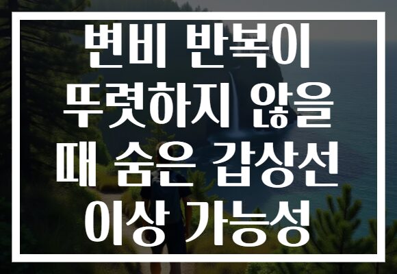 변비 반복이 뚜렷하지 않을 때 숨은 갑상선 이상 가능성