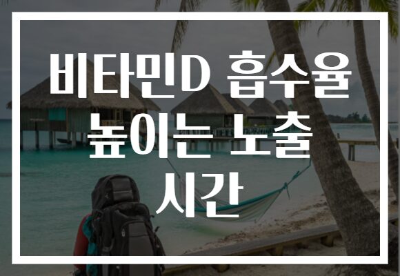 비타민D 흡수율 높이는 노출 시간