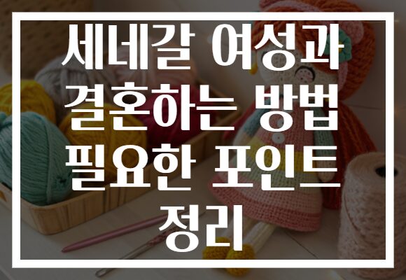 세네갈 여성과 결혼하는 방법 필요한 포인트 정리