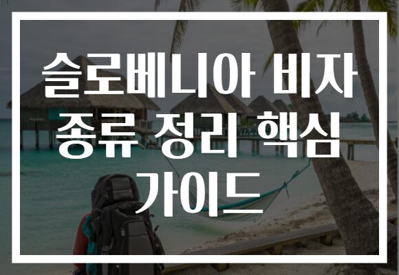 슬로베니아 비자 종류 정리 핵심 가이드