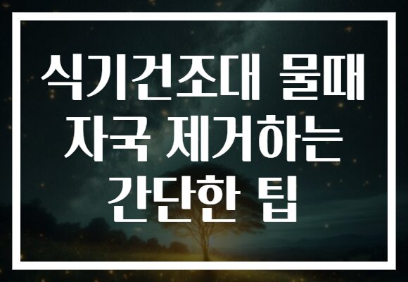 식기건조대 물때 자국 제거하는 간단한 팁