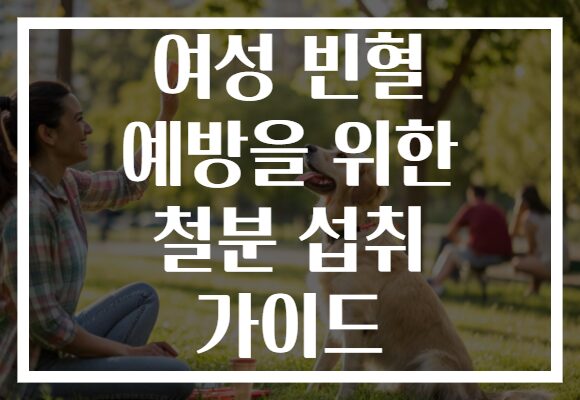 여성 빈혈 예방을 위한 철분 섭취 가이드