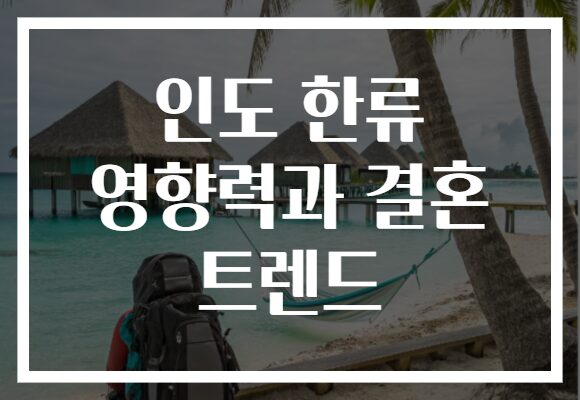 인도 한류 영향력과 결혼 트렌드