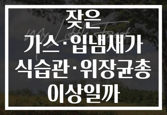 잦은 가스·입냄새가 식습관·위장균총 이상일까