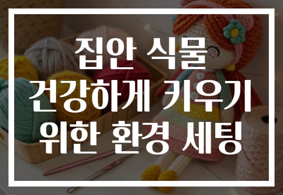 집안 식물 건강하게 키우기 위한 환경 세팅