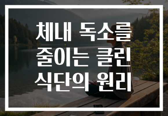 체내 독소를 줄이는 클린 식단의 원리