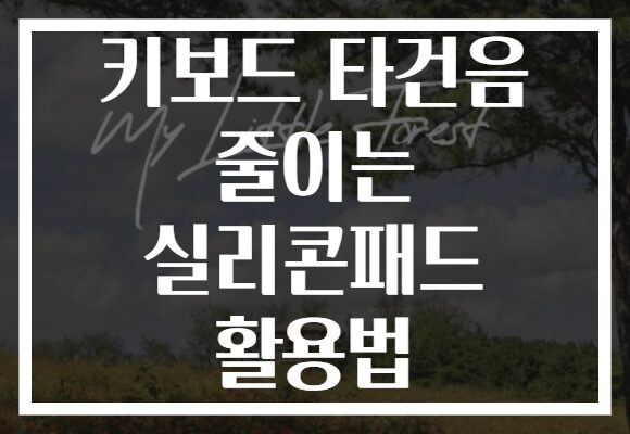 키보드 타건음 줄이는 실리콘패드 활용법