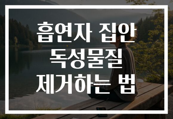 흡연자 집안 독성물질 제거하는 법