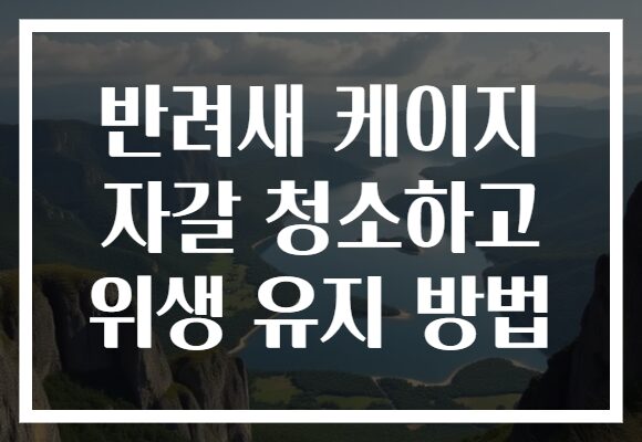 반려새 케이지 자갈 청소하고 위생 유지 방법