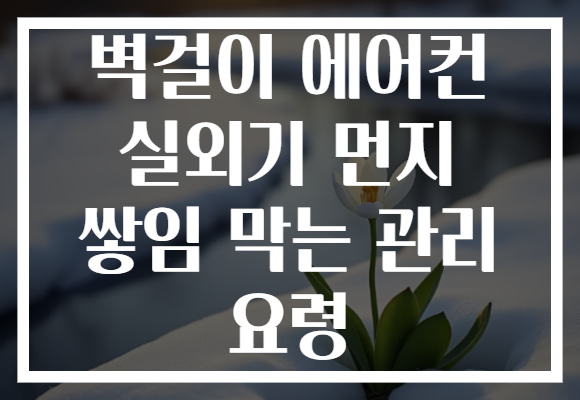 벽걸이 에어컨 실외기 먼지 쌓임 막는 관리 요령