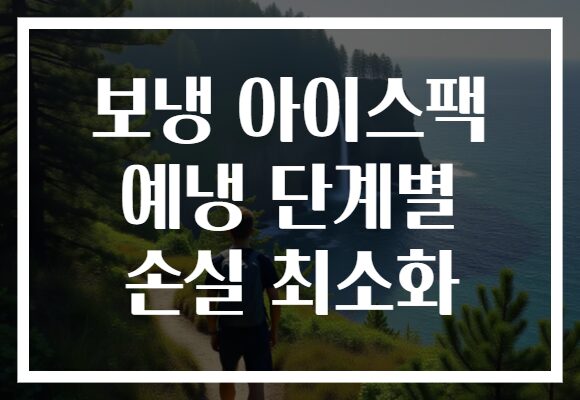 보냉 아이스팩 예냉 단계별 손실 최소화