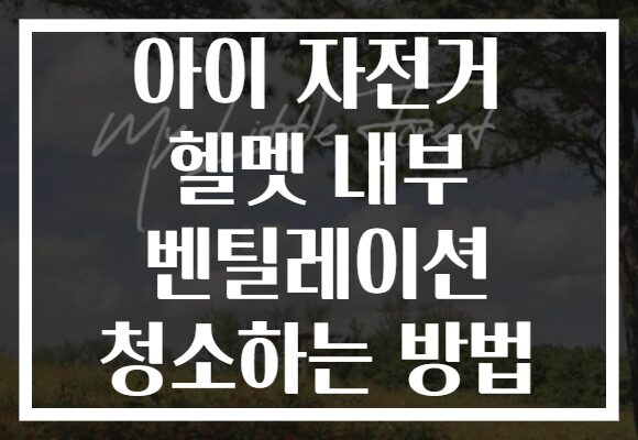 아이 자전거 헬멧 내부 벤틸레이션 청소하는 방법