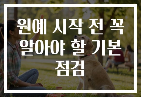 원예 시작 전 꼭 알아야 할 기본 점검