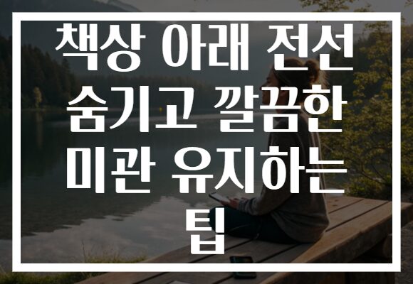 책상 아래 전선 숨기고 깔끔한 미관 유지하는 팁