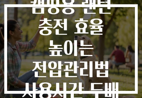 캠핑용 랜턴 충전 효율 높이는 전압관리법 사용시간 두배