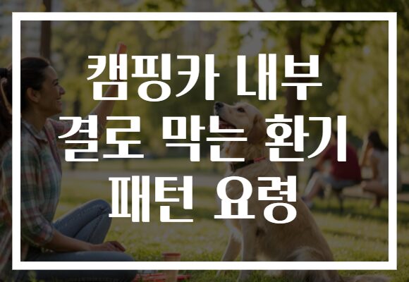 캠핑카 내부 결로 막는 환기 패턴 요령