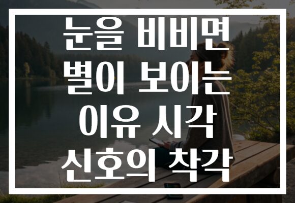 눈을 비비면 별이 보이는 이유 시각 신호의 착각