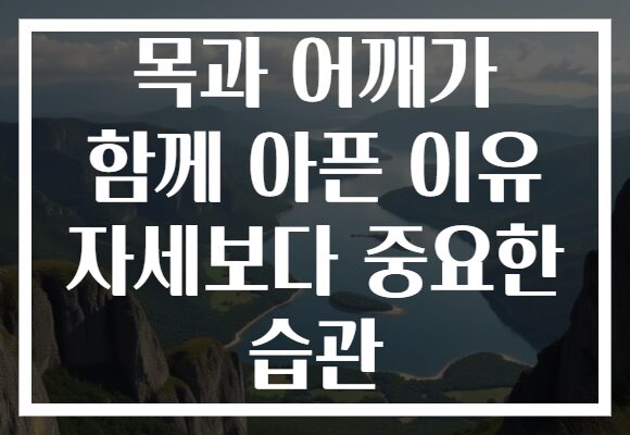 목과 어깨가 함께 아픈 이유 자세보다 중요한 습관