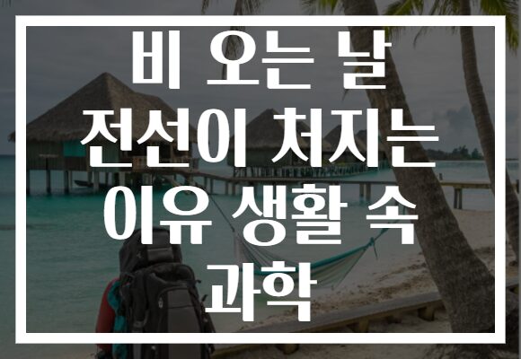 비 오는 날 전선이 처지는 이유 생활 속 과학