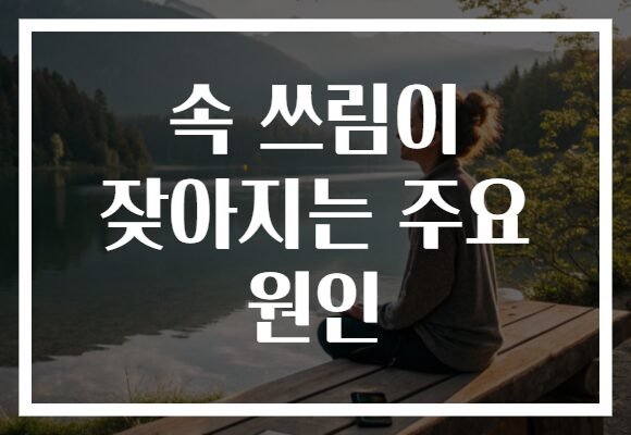 속 쓰림이 잦아지는 주요 원인