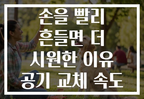 손을 빨리 흔들면 더 시원한 이유 공기 교체 속도