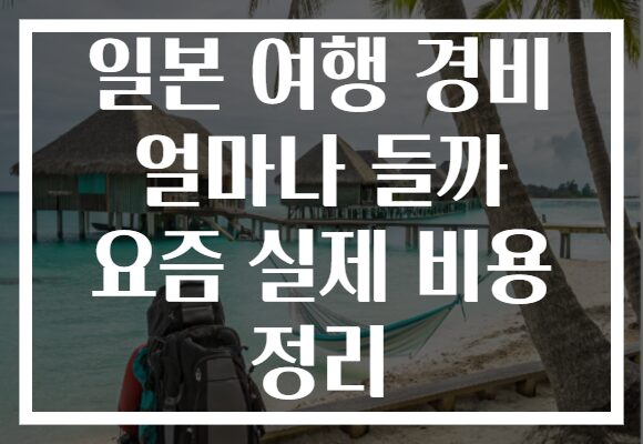 일본 여행 경비 얼마나 들까 요즘 실제 비용 정리