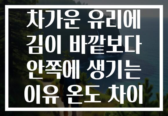 차가운 유리에 김이 바깥보다 안쪽에 생기는 이유 온도 차이