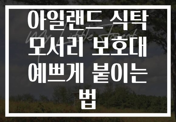 아일랜드 식탁 모서리 보호대 예쁘게 붙이는 법