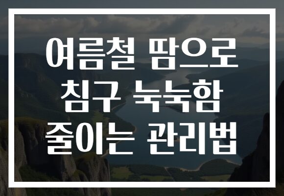 여름철 땀으로 침구 눅눅함 줄이는 관리법