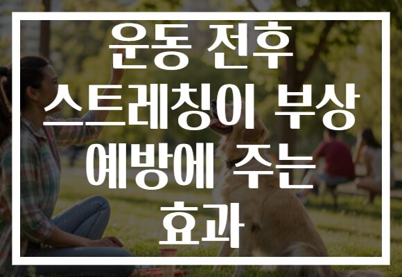 운동 전후 스트레칭이 부상 예방에 주는 효과