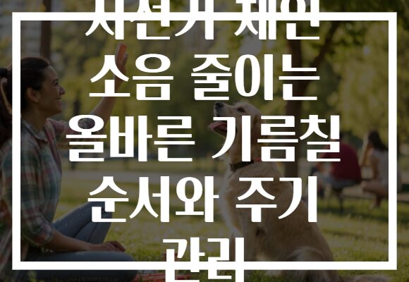 자전거 체인 소음 줄이는 올바른 기름칠 순서와 주기 관리