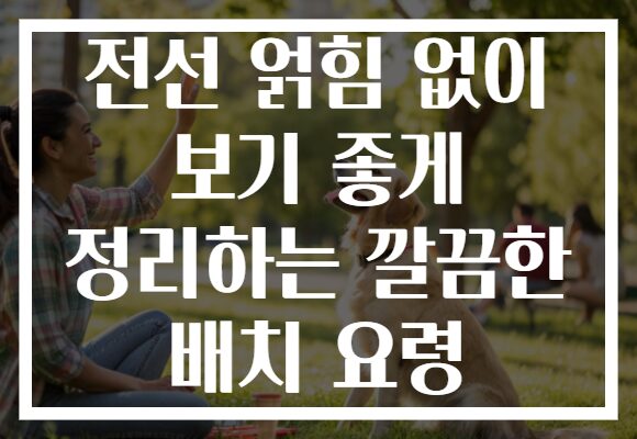 전선 얽힘 없이 보기 좋게 정리하는 깔끔한 배치 요령