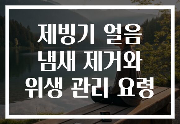 제빙기 얼음 냄새 제거와 위생 관리 요령