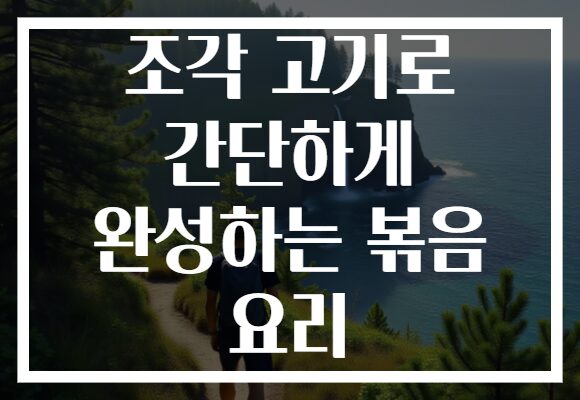 조각 고기로 간단하게 완성하는 볶음 요리