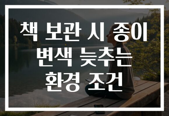 책 보관 시 종이 변색 늦추는 환경 조건