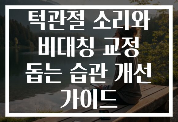 턱관절 소리와 비대칭 교정 돕는 습관 개선 가이드
