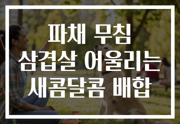 파채 무침 삼겹살 어울리는 새콤달콤 배합