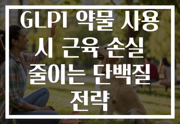GLP1 약물 사용 시 근육 손실 줄이는 단백질 전략