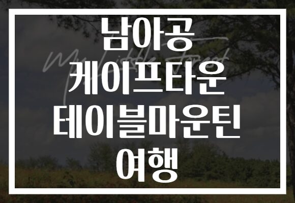 남아공 케이프타운 테이블마운틴 여행