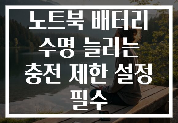 노트북 배터리 수명 늘리는 충전 제한 설정 필수