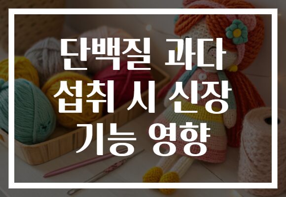 단백질 과다 섭취 시 신장 기능 영향