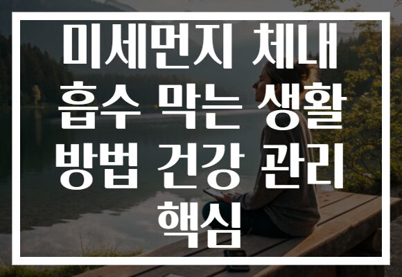 미세먼지 체내 흡수 막는 생활 방법 건강 관리 핵심