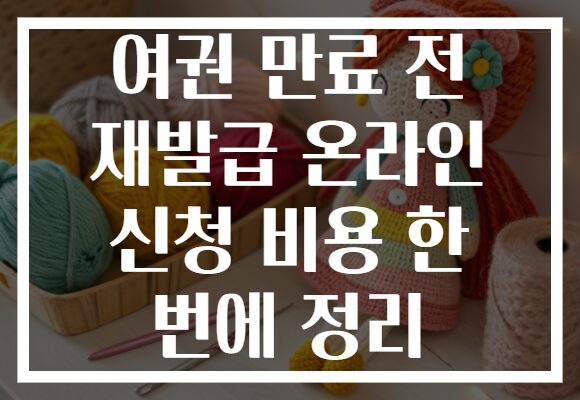 여권 만료 전 재발급 온라인 신청 비용 한 번에 정리